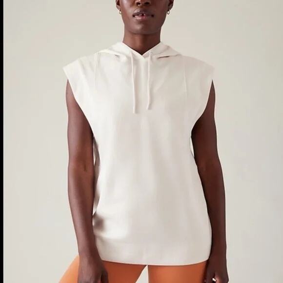 Athleta Retroplush Cocoon Hoodie Sweatshirt Magnolia White XXS oversized SOFT - Picture 5 of 10